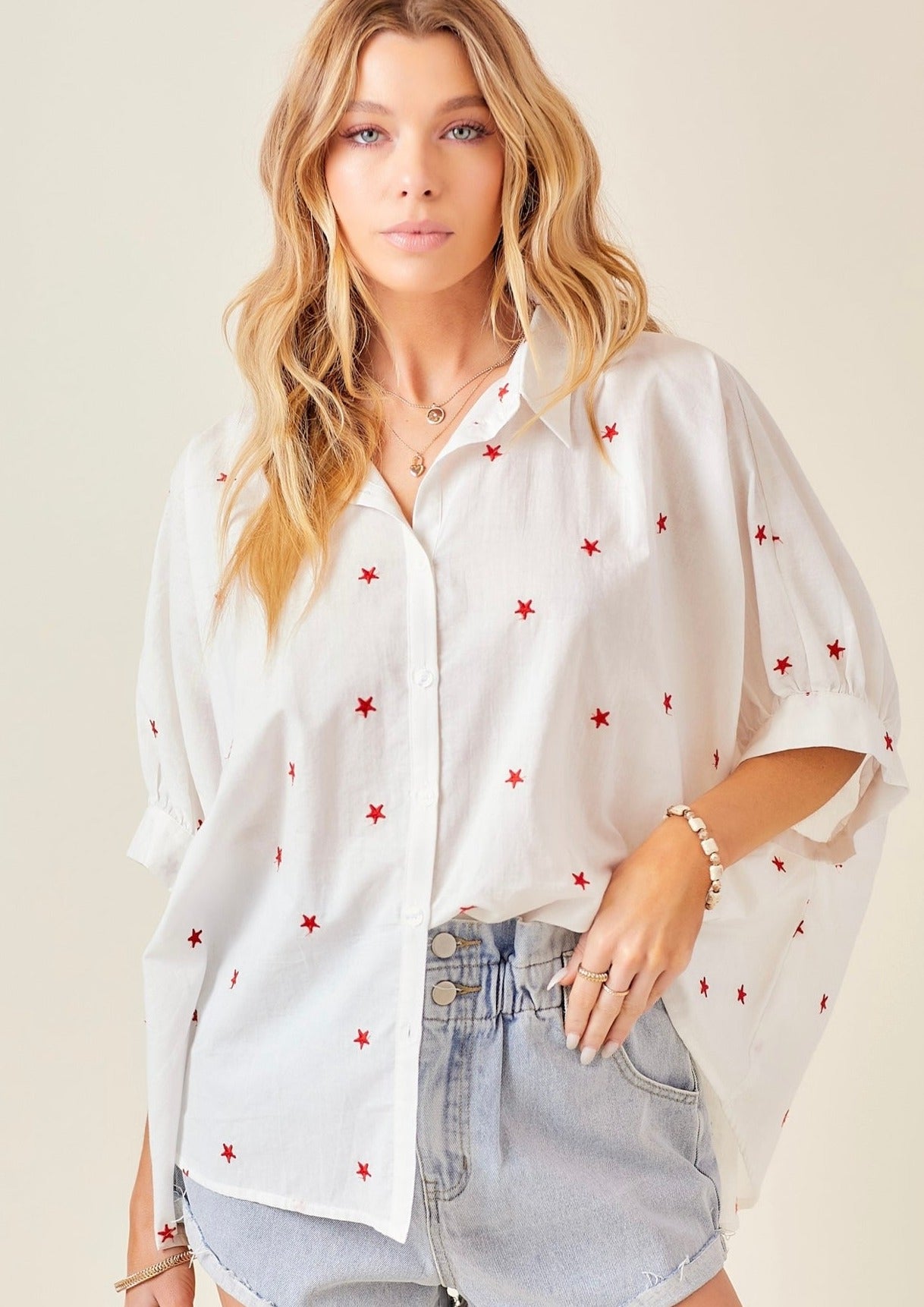 Star Spangled Button Down Shirt