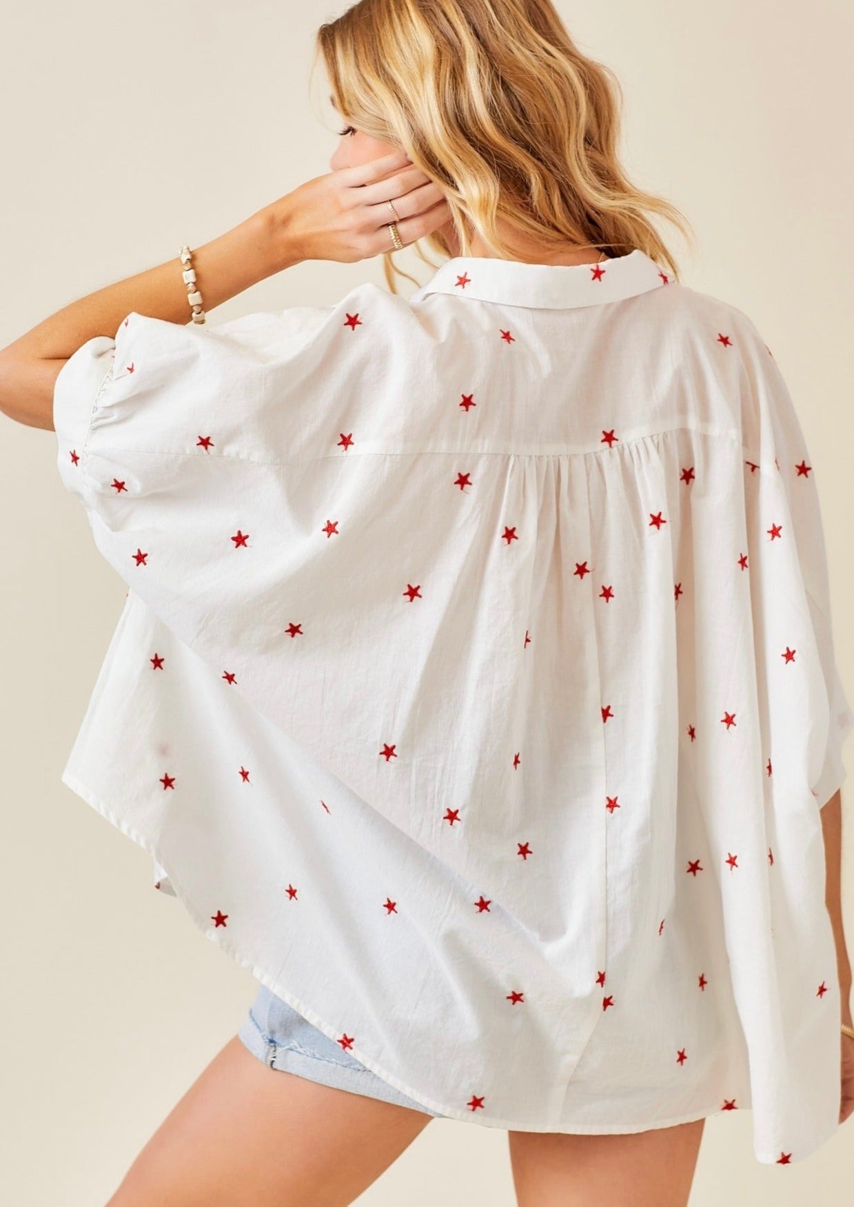 Star Spangled Button Down Shirt