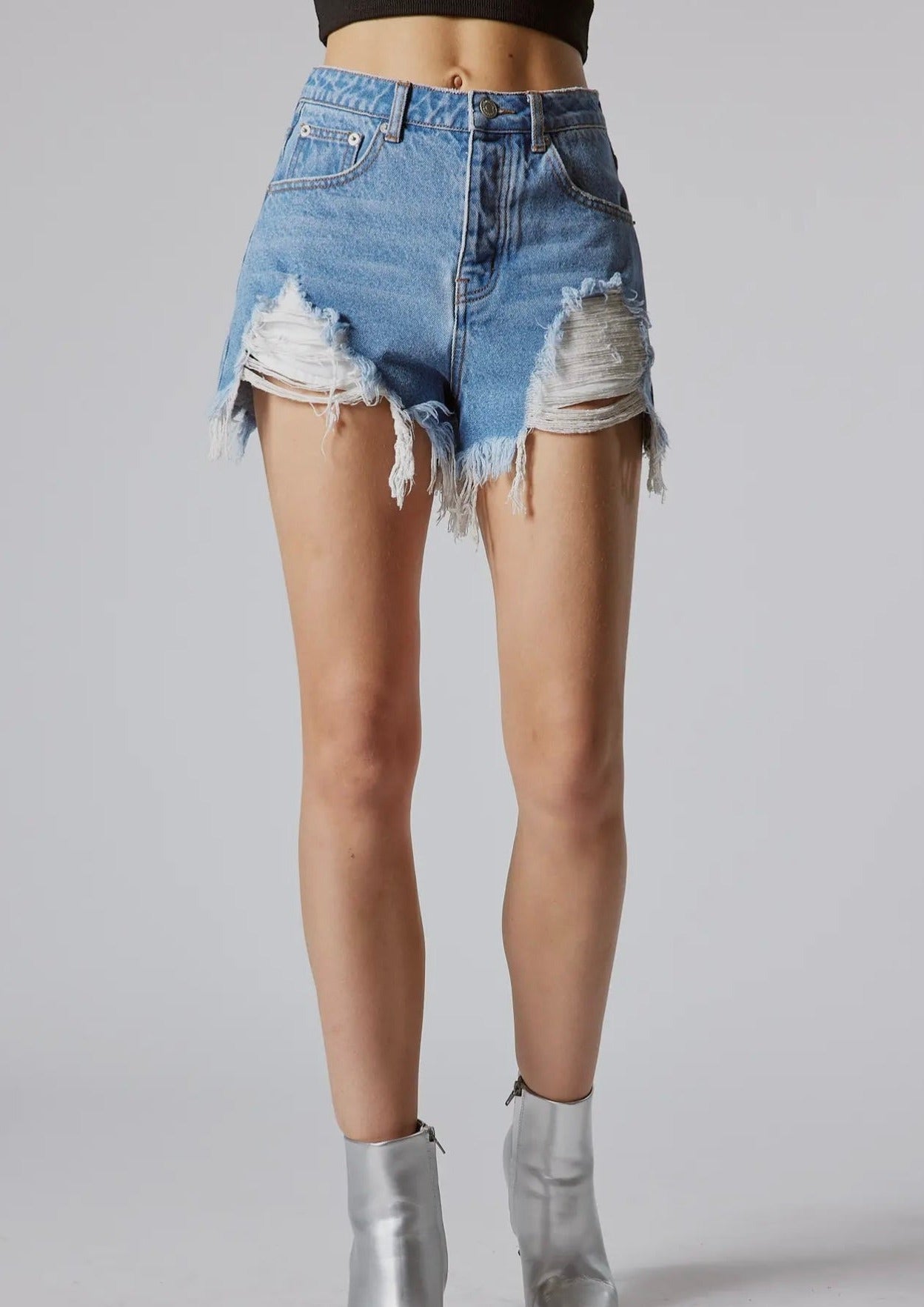 Delilah Denim Shorts - Medium Wash