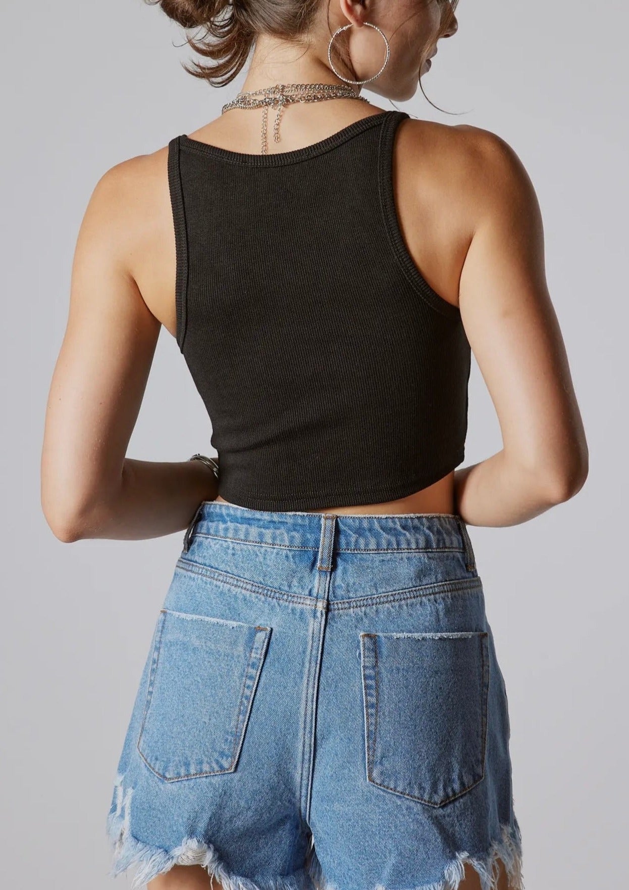 Delilah Denim Shorts - Medium Wash