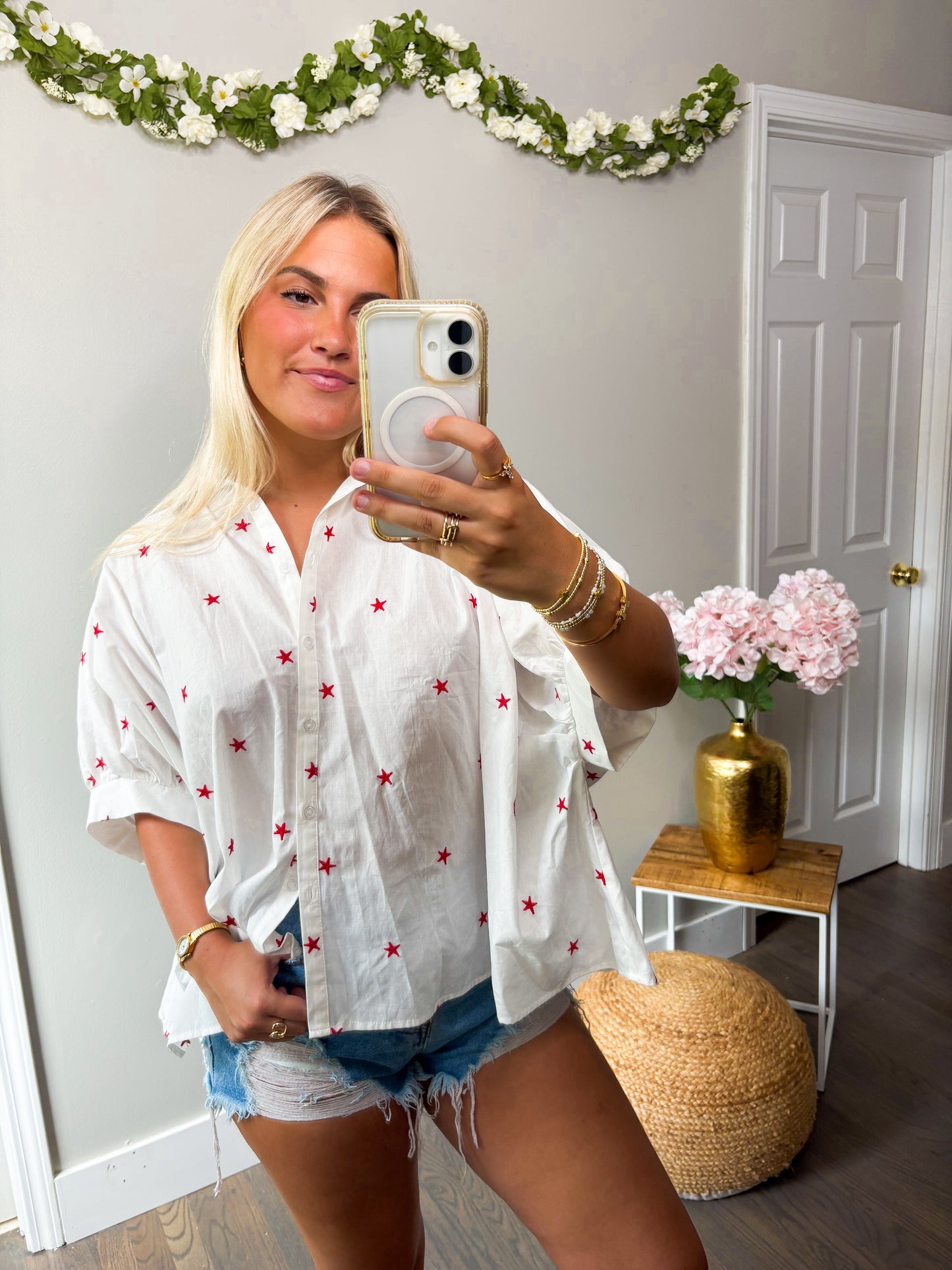 Star Spangled Button Down Shirt