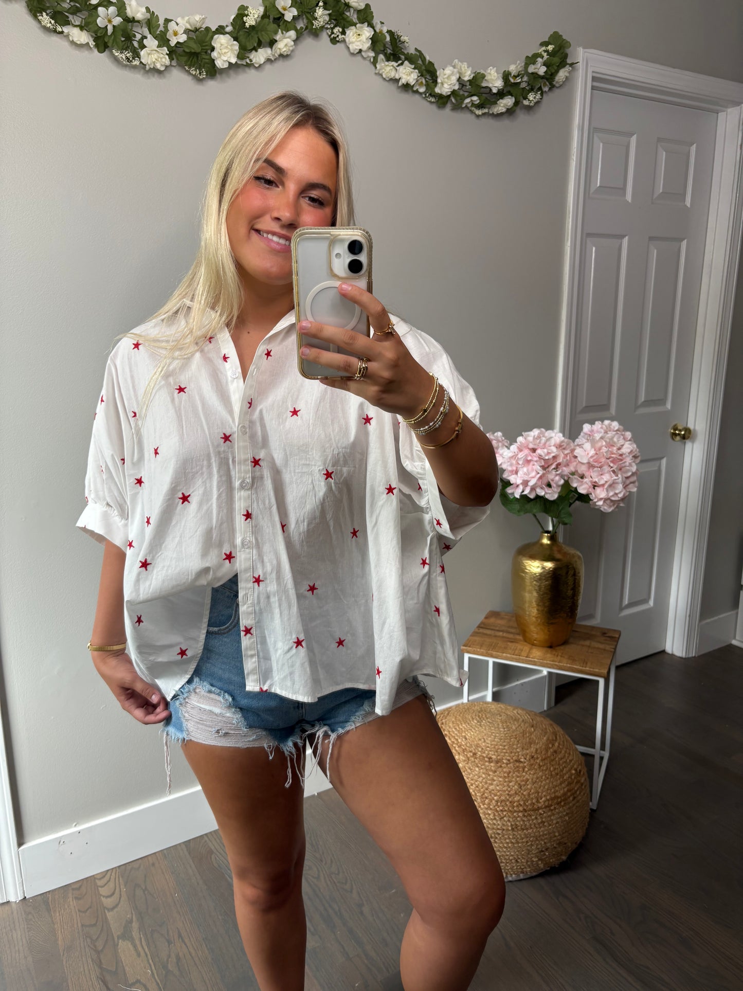 Star Spangled Button Down Shirt