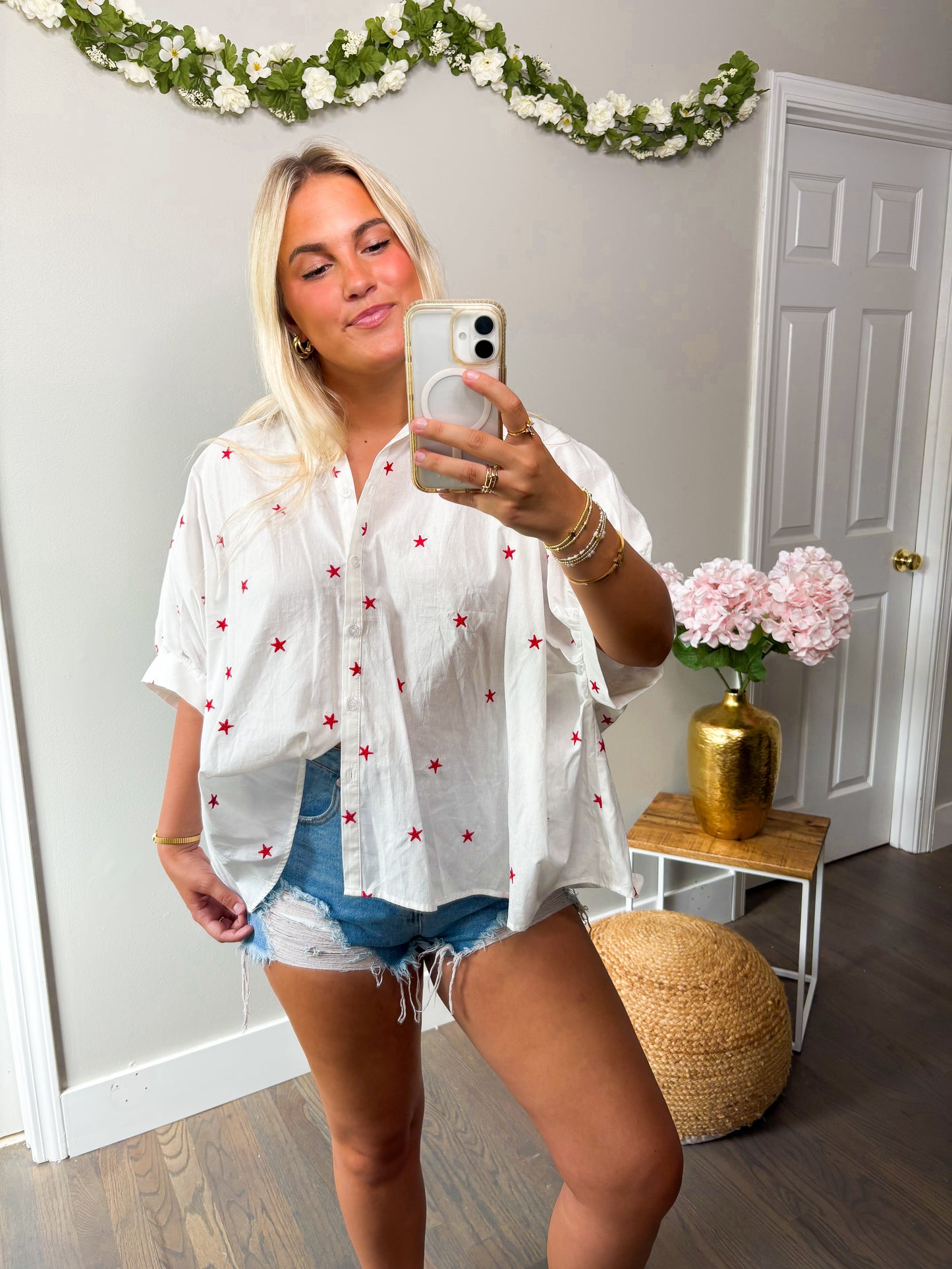 Star Spangled Button Down Shirt