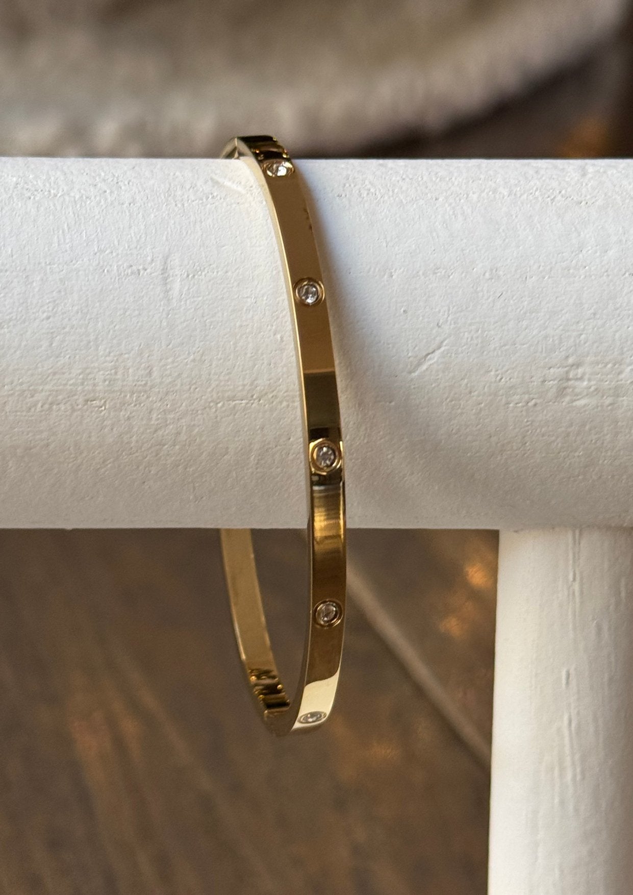 Gold & Crystal Bracelet - Skinny
