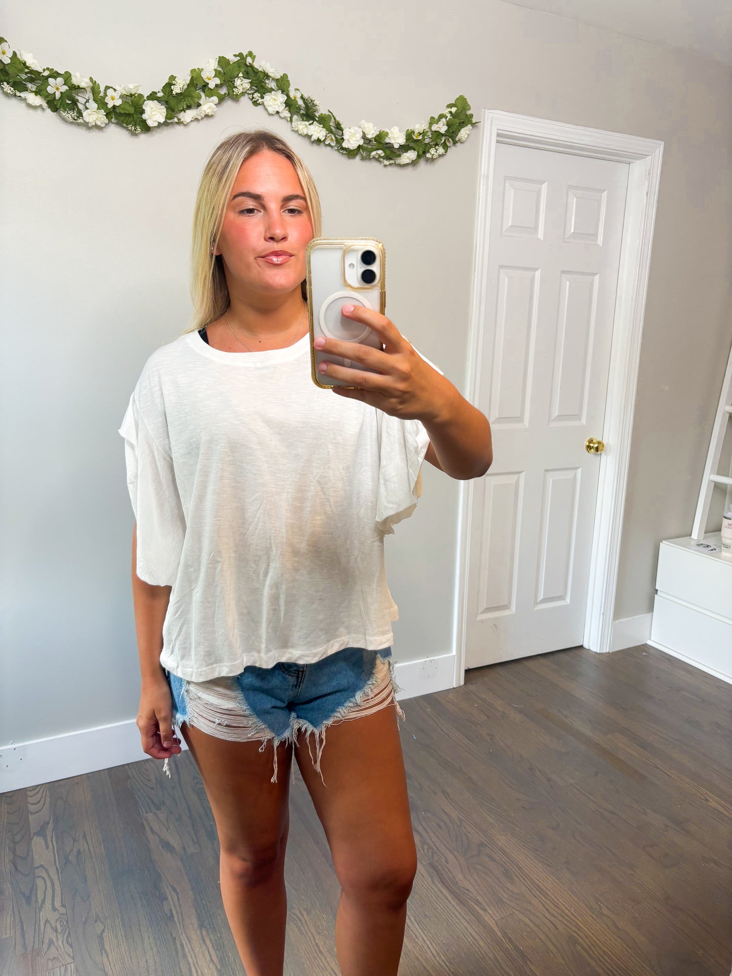 Luna Oversized Top - White