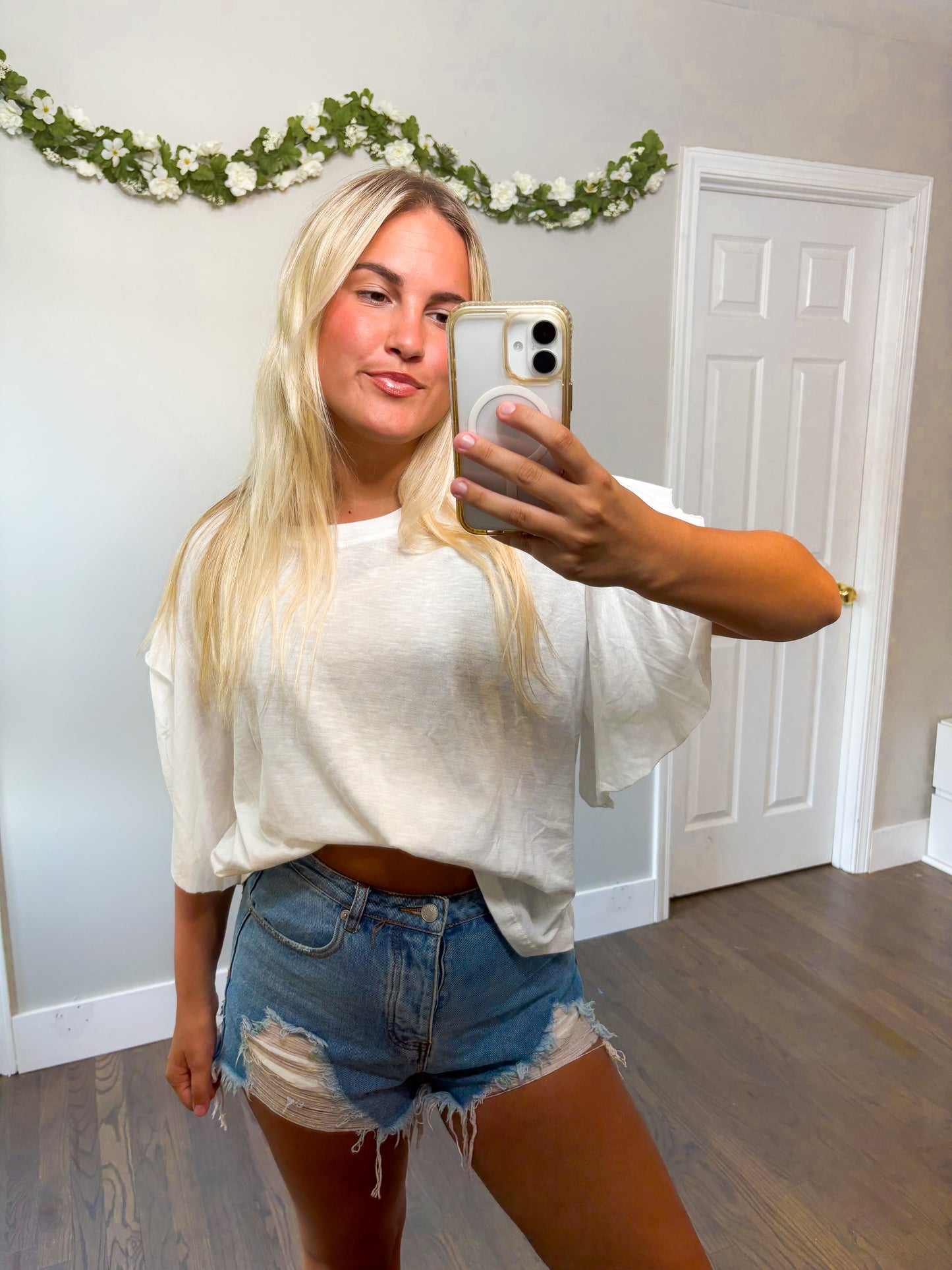 Luna Oversized Top - White