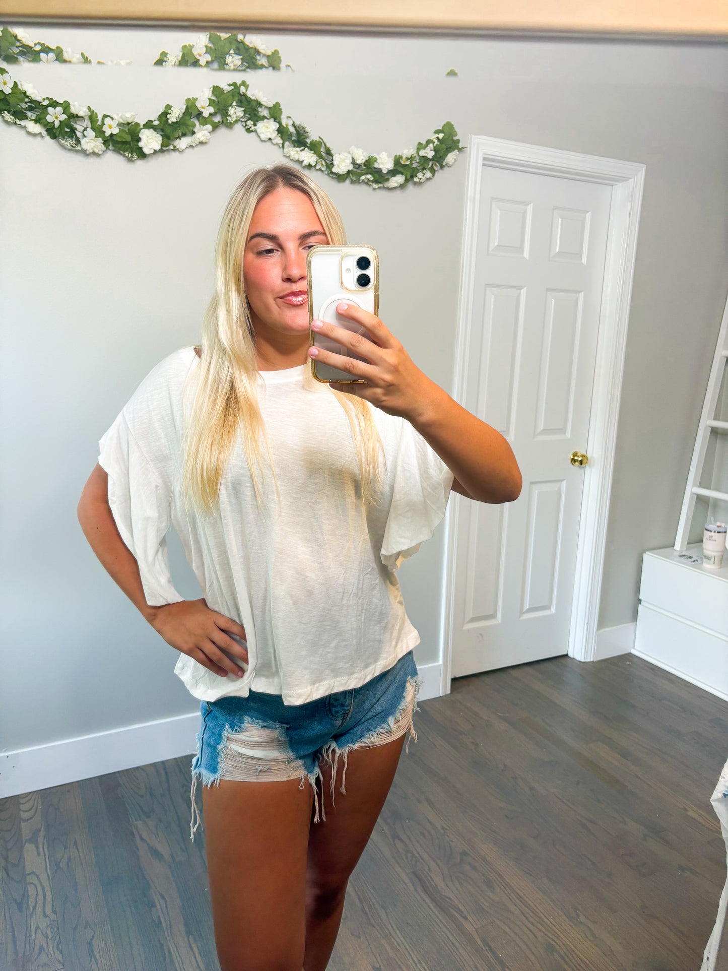 Luna Oversized Top - White