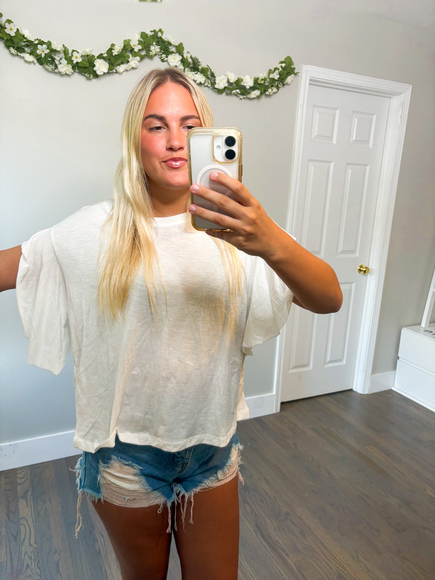 Luna Oversized Top - White