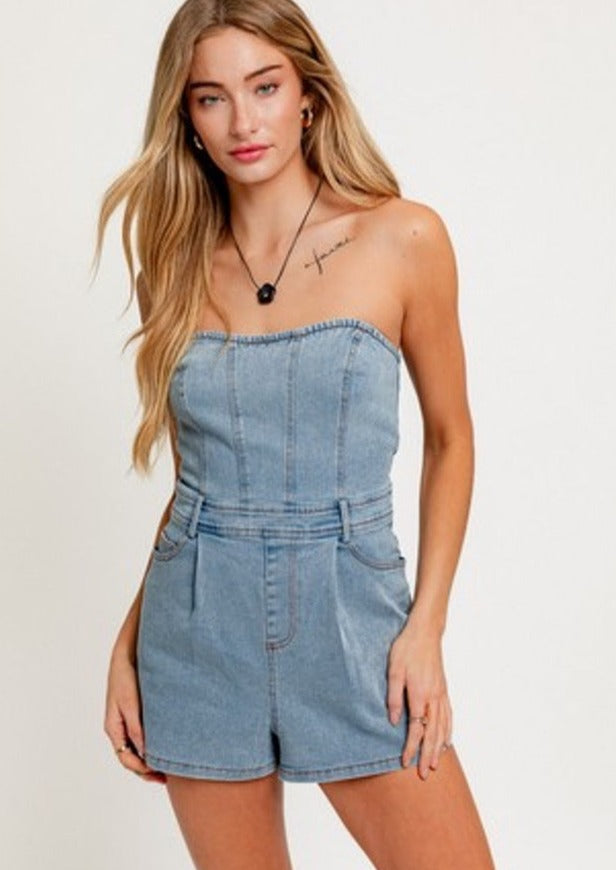Megan Denim romper