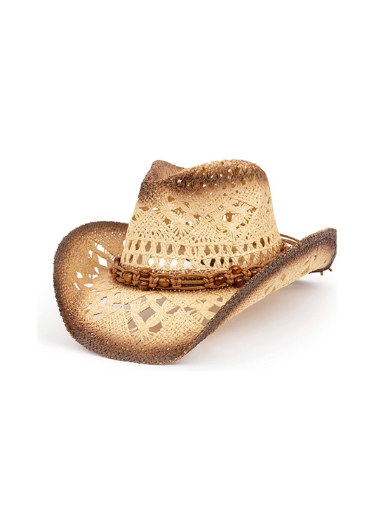 TOVOSO Straw Cowboy Hat - Tea Stain