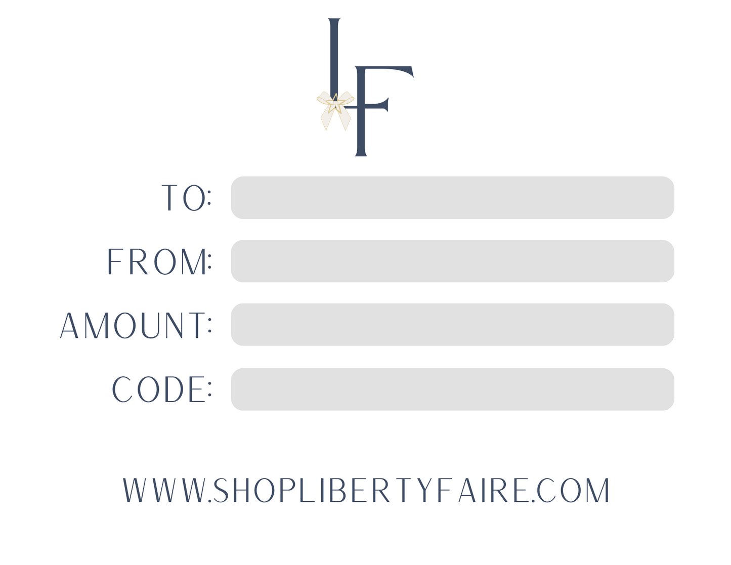 Liberty Faire Gift Card