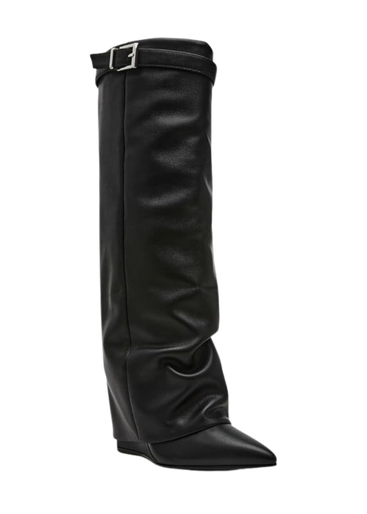 Steve Madden Women's Corenne Knee High Boot - Black Leather