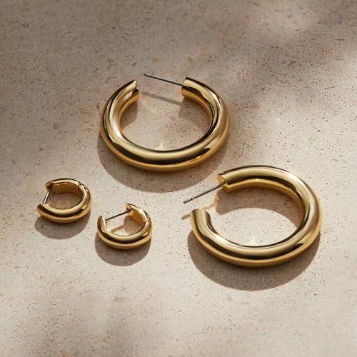 Ana Luisa | 14K Bold Huggie Hoops - Giulia