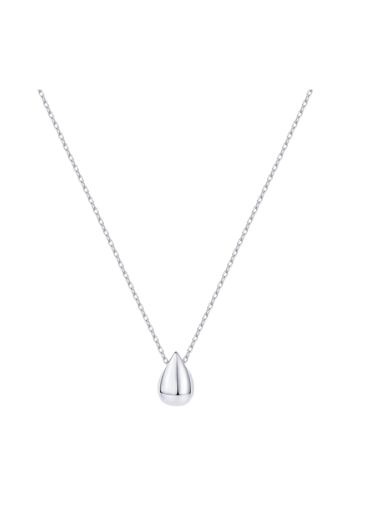 PAVOI Rhodium Plated Dainty Pear Pendant Necklace for Women