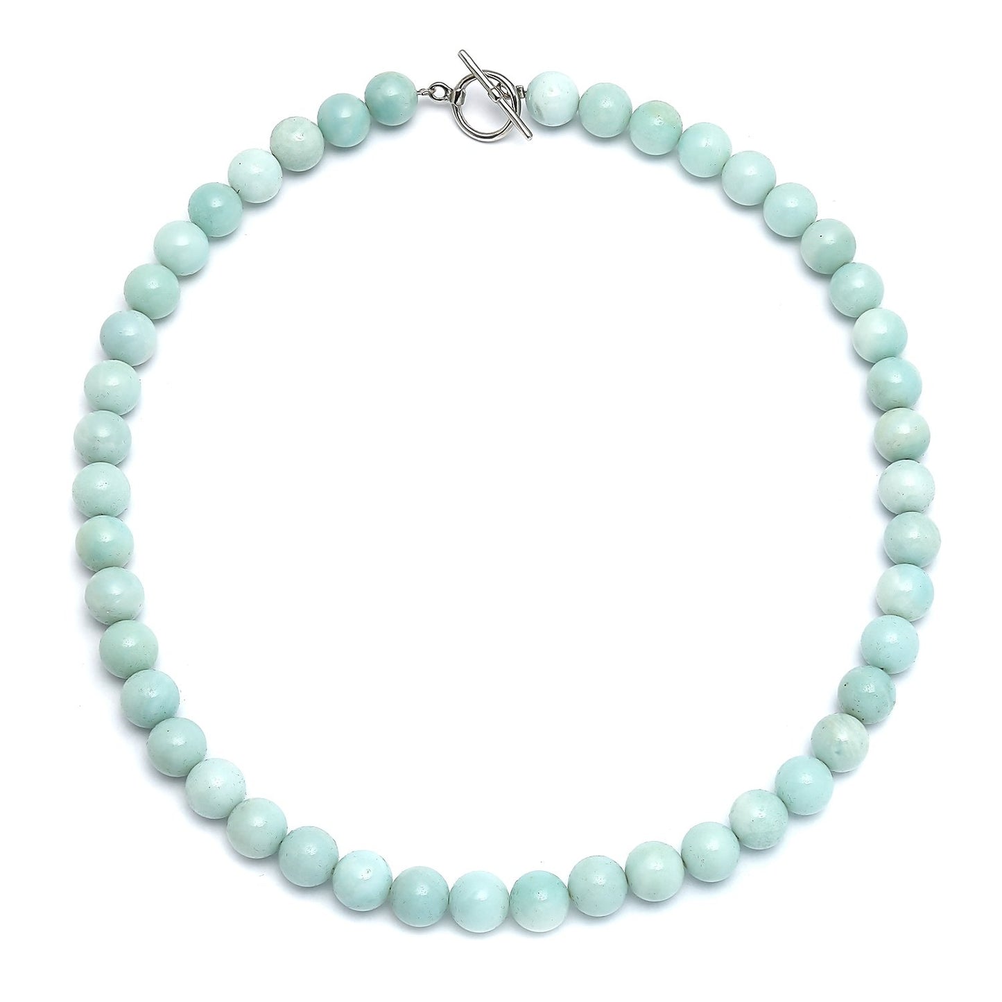 Amazonite Round Gem Stone 10MM Bead Necklace