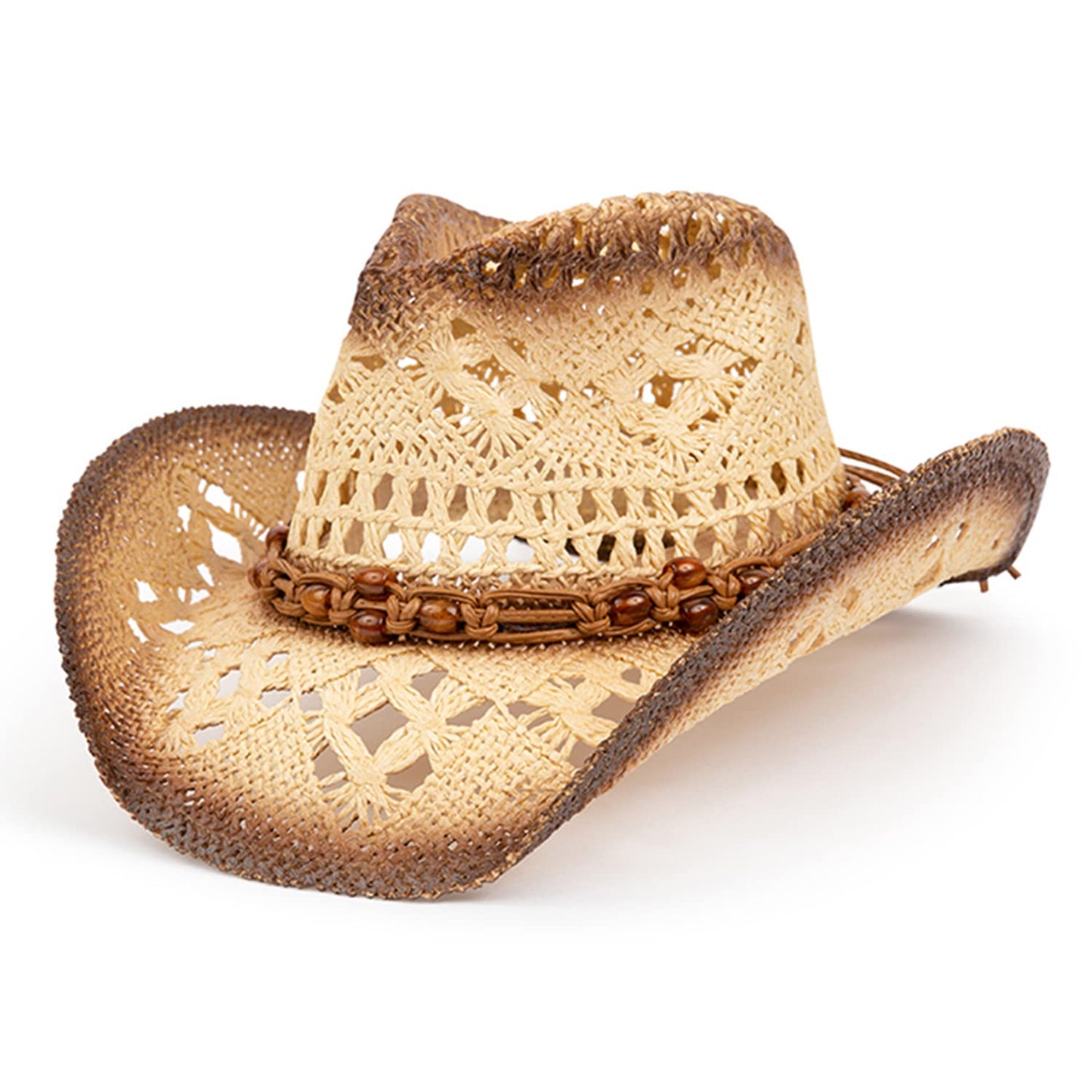 TOVOSO Straw Cowboy Hat - Tea Stain