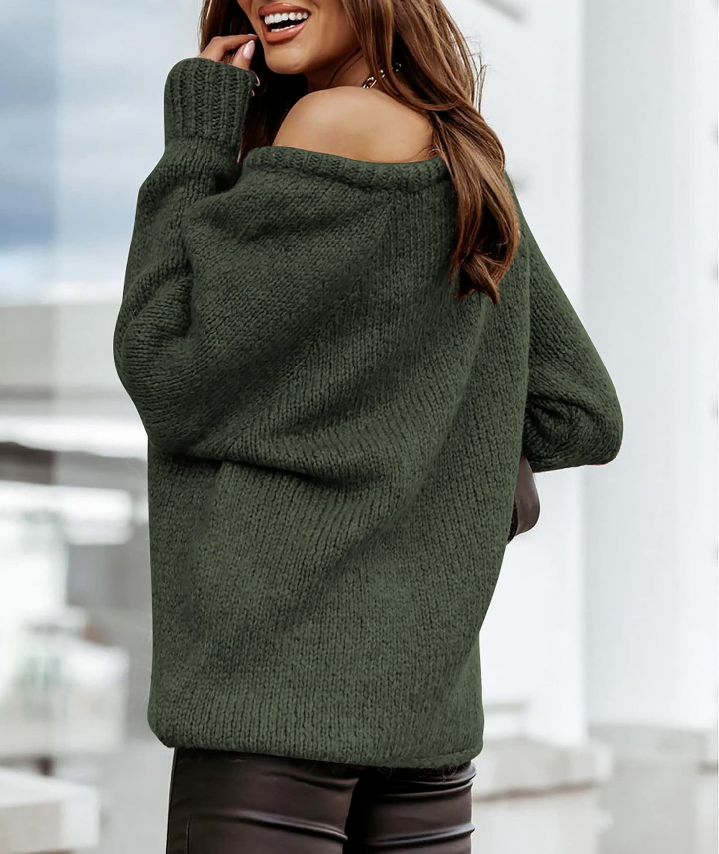 BTFBM Fall Sweater  - Solid Army Green