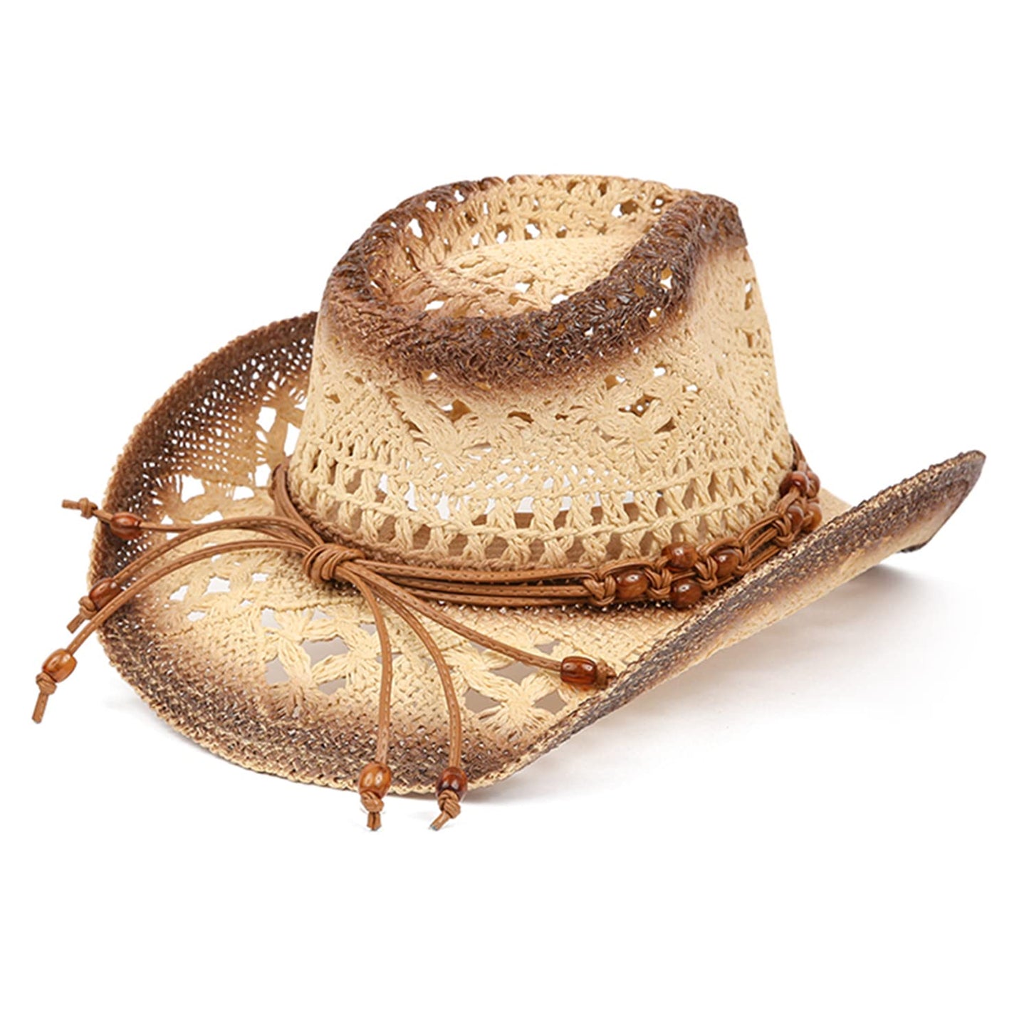 TOVOSO Straw Cowboy Hat - Tea Stain