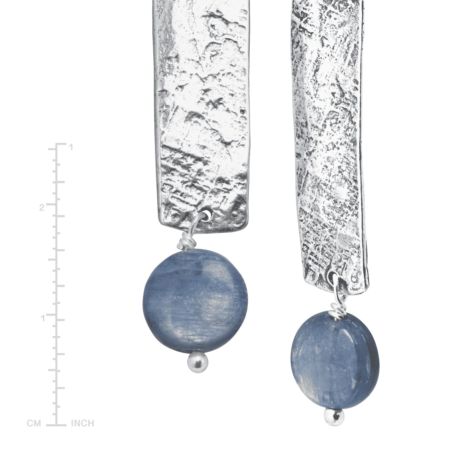 Silpada 'World Ocean' Natural Kyanite Rectangular Drop Earrings in Sterling Silver