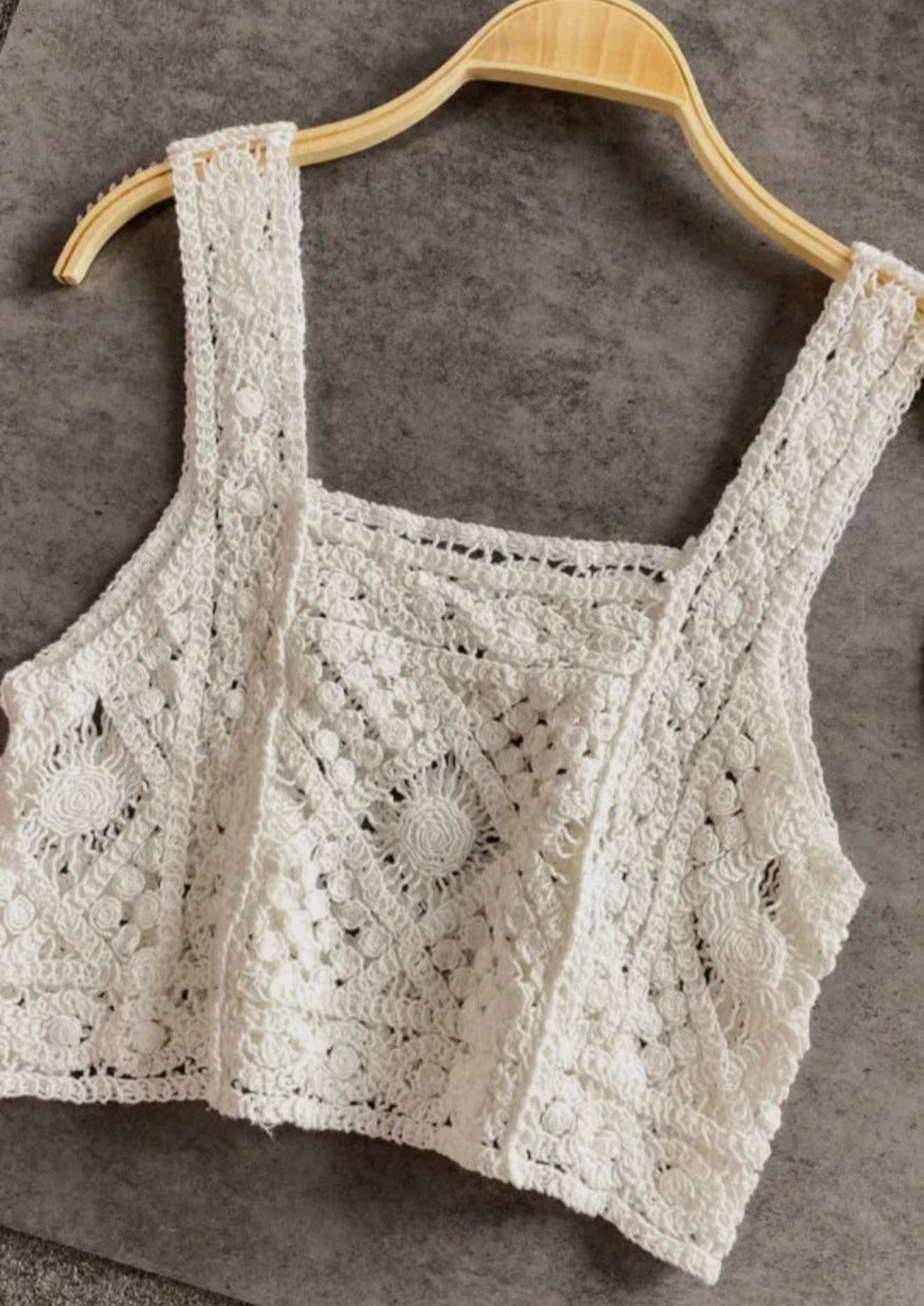 Handmade Vintage Crochet Crop Top
