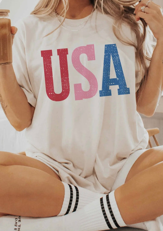 USA Oversized Graphic Tee