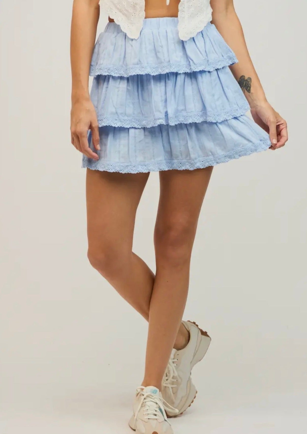 Tiered Mini Skirt