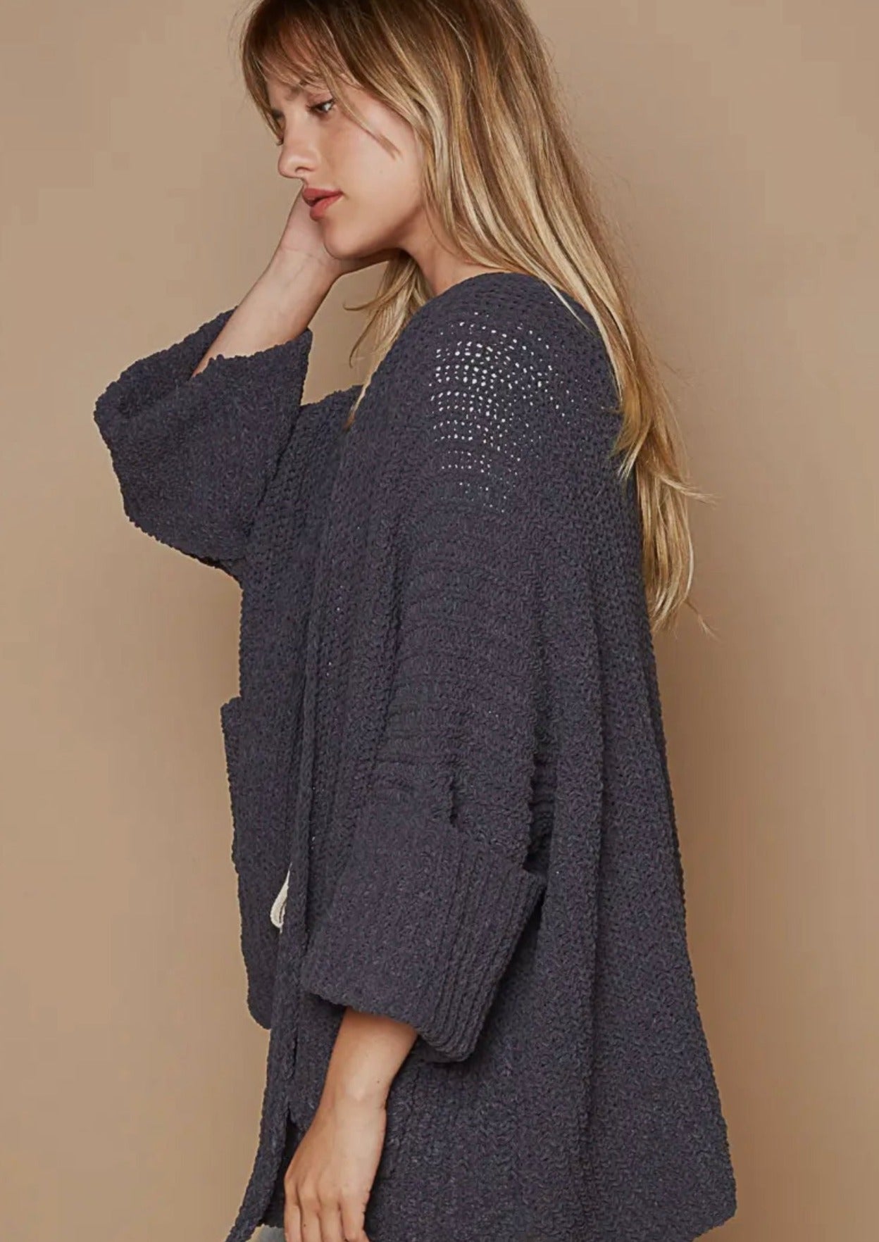 Sylvie Oversized Cardigan - Charcoal