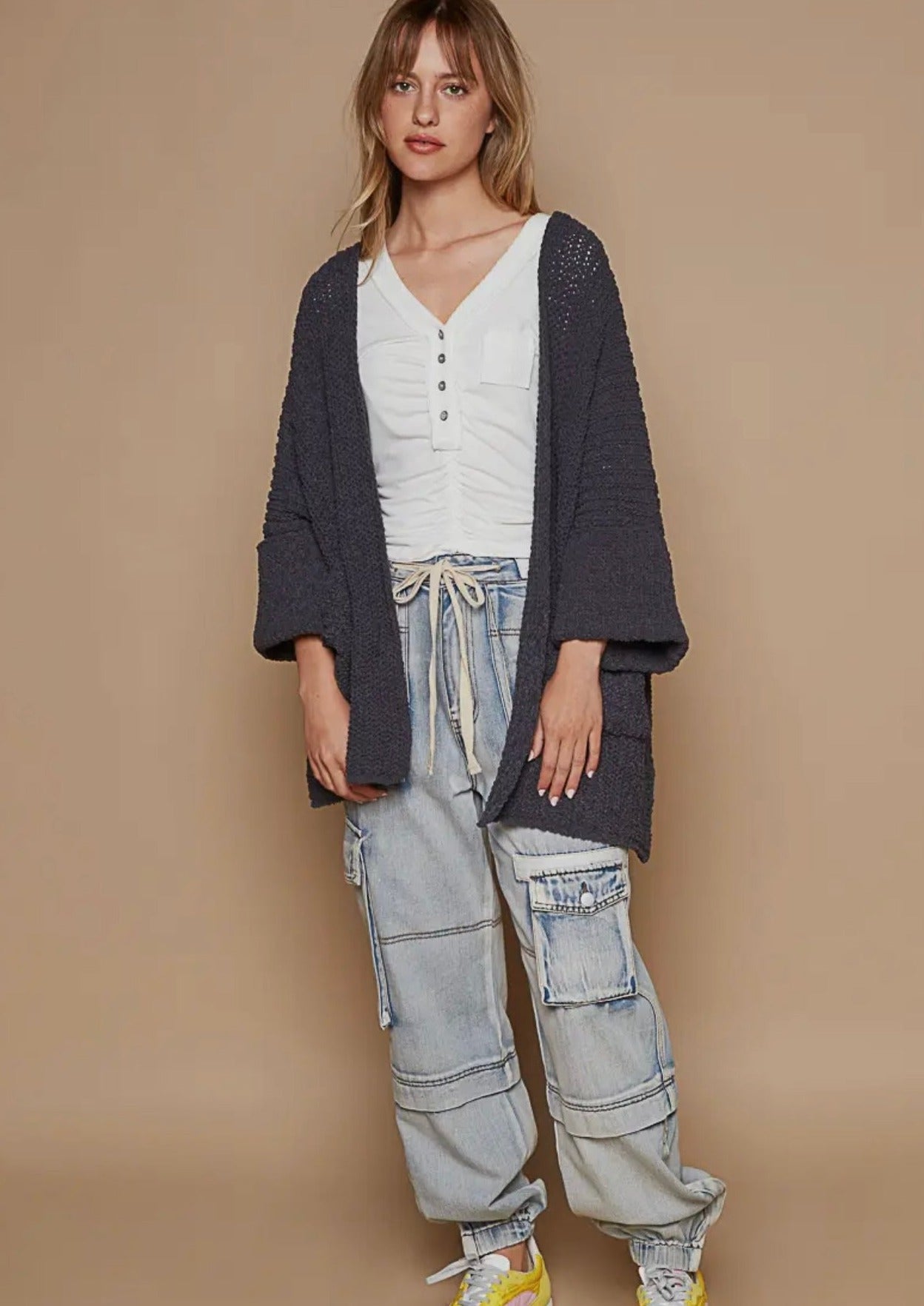 Sylvie Oversized Cardigan - Charcoal