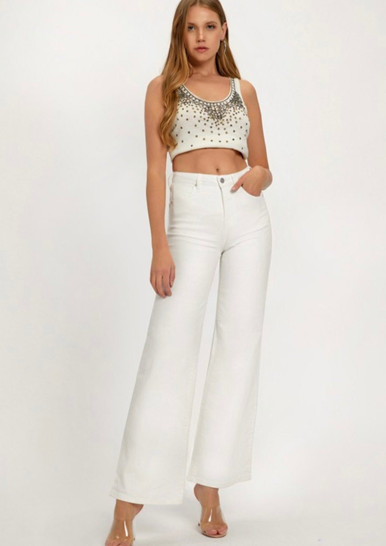 Melanie Tummy Control Wide Leg Jeans