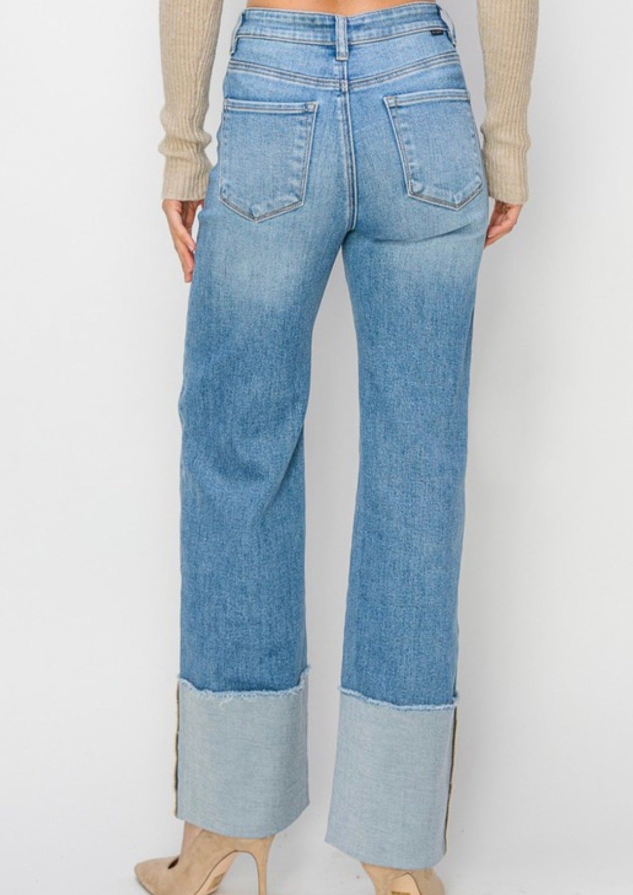 Birdie Wide Cuffed Jeans