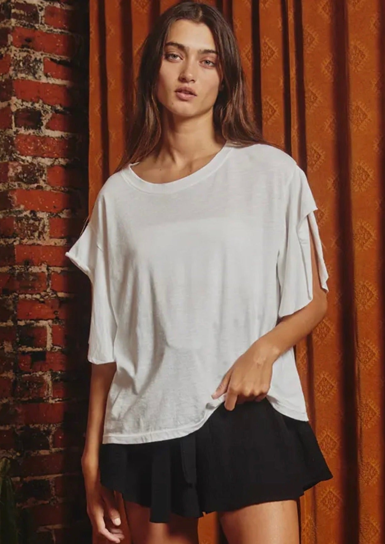 Luna Oversized Top - White