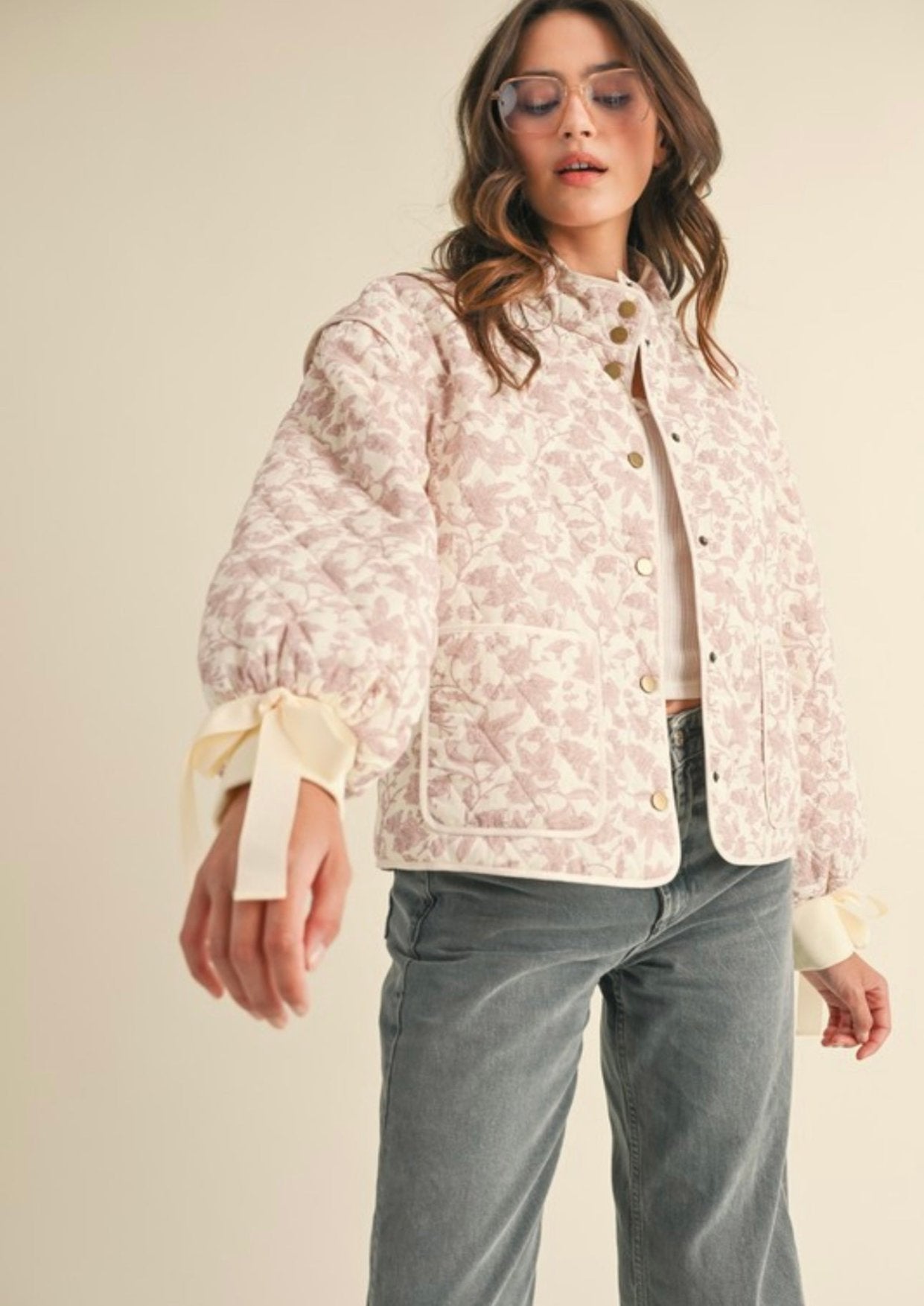 Hollie Jacket - Pink Floral