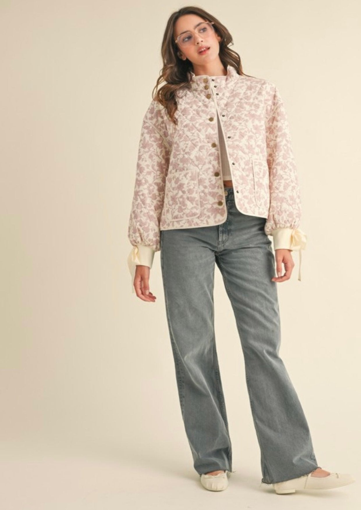 Hollie Jacket - Pink Floral