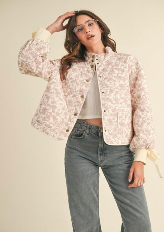 Hollie Jacket - Pink Floral