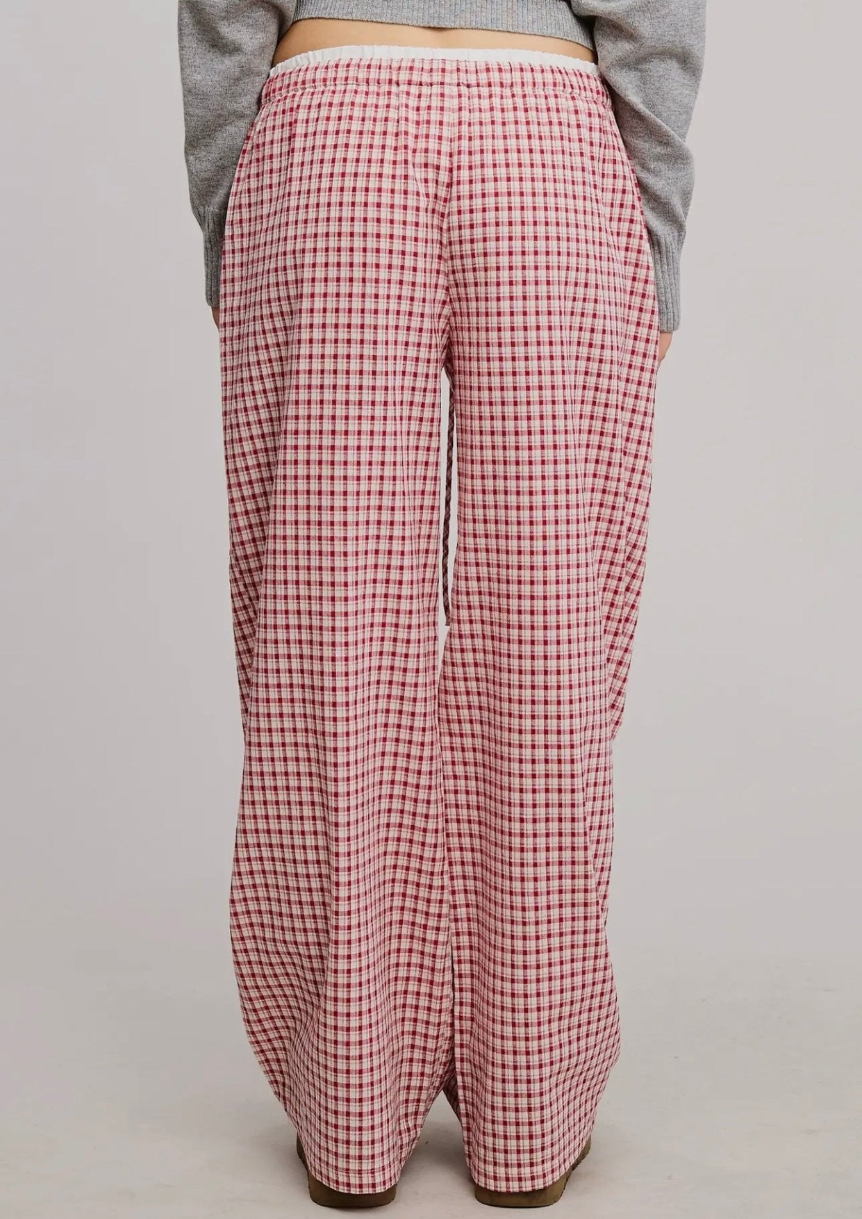 Piper Check Pants - Red