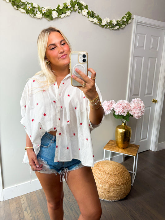 Star Spangled Button Down Shirt
