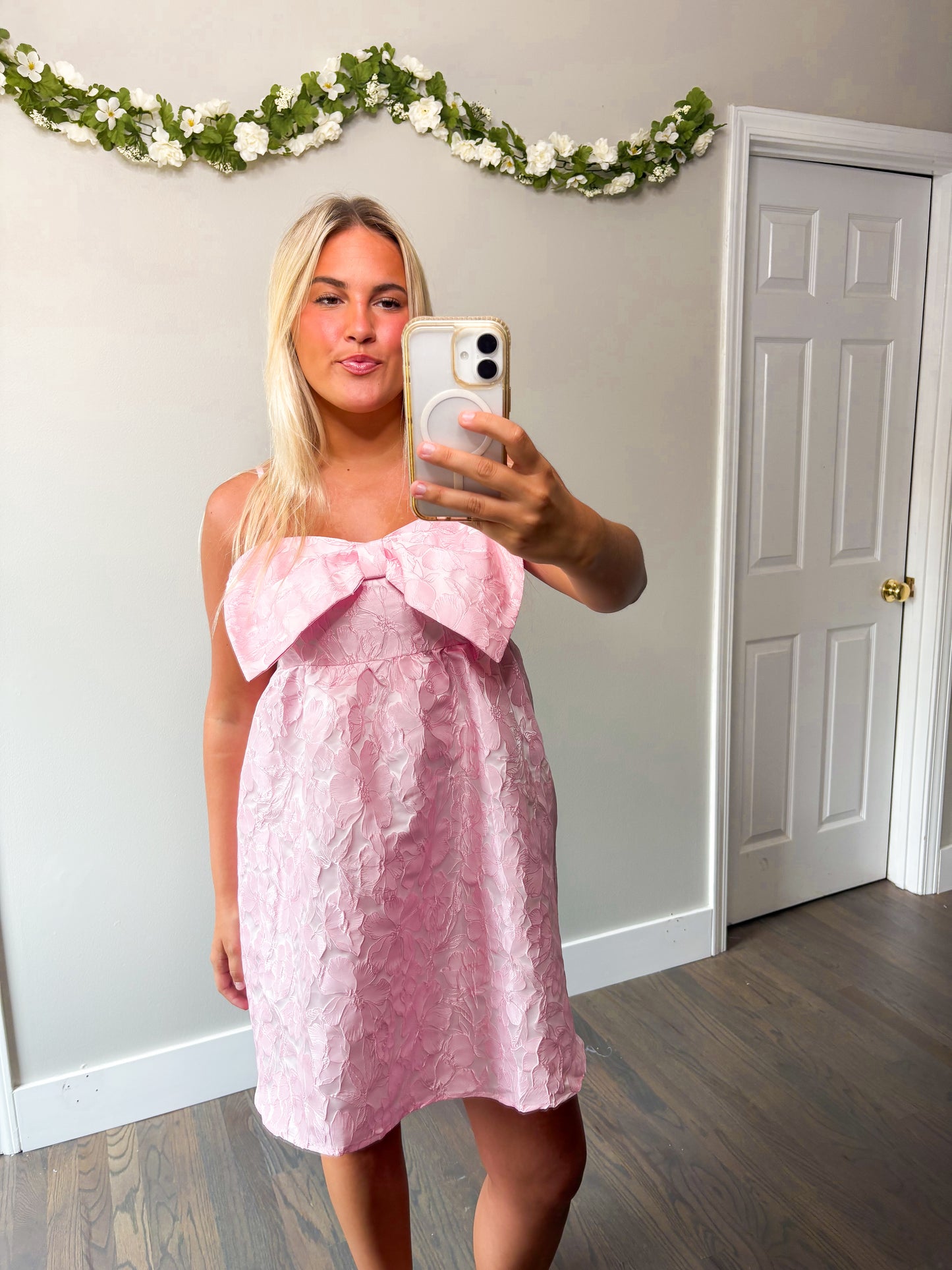 Audrey Bow Mini Dress