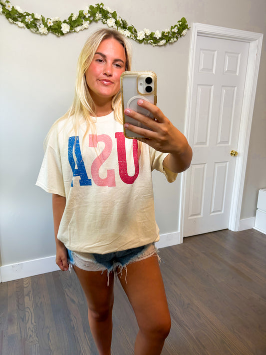 USA Oversized Graphic Tee