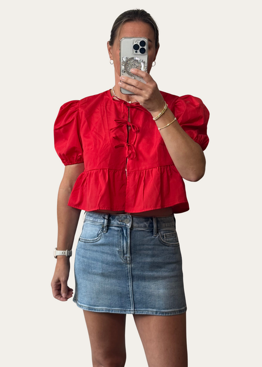 Peyton Denim Mini Skirt - Medium Light